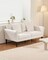 69 Inch Loveseat Sofa White Velvet 2 Seat Couch Sinuous Springs